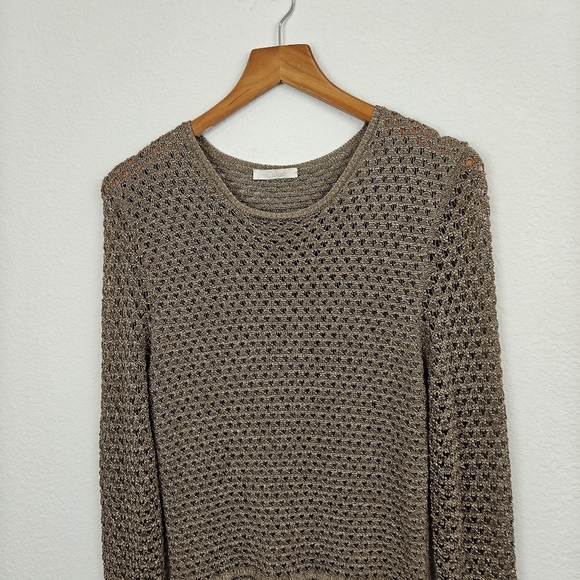 Chloé by Gabriela Hearst Metallic Gold Knit Maxi Dress Circa 2021 Collection SM - Picture 8 of 16